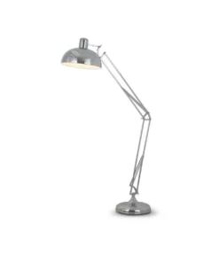 Sarantino Architect Spot Lamp With Adjustable Height Metal Half Globe Silver Reading Light