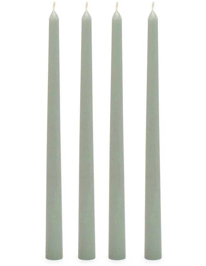 Salt&Pepper Spa Tapered Candle Set - 30cm - Set of 4 - Sage 2 Salt&Pepper Spa Tapered Candle Set - 30cm - Set of 4 - Sage - Image 2
