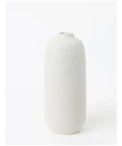Australian House & Garden Sandy 27cm Textured Ceramic Vase White