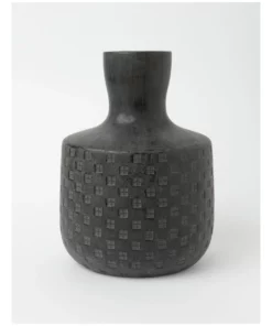 Darren Palmer Black Textured Vase 30cm
