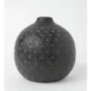 Darren Palmer Black Textured Vase 20cm