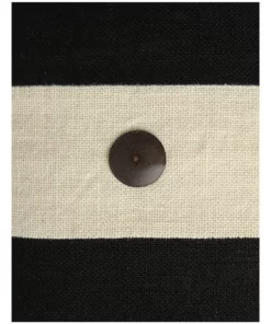 Darren Palmer Andros Jute Panel With Button Trims Breakfast Cushion Black -Home Decor Shop 832494520 3 720x928