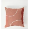 Vue Vega Geometric Embroidered Cushion Terracotta