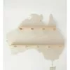 Milkshake Australian Map 74.2 x10 x59.8cm Wall Shelf Natural