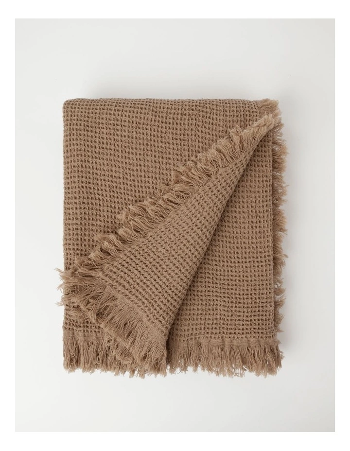 Australian House & Garden Norco Organic Cotton Waffle Throw Sandstone 1 Australian House & Garden Norco Organic Cotton Waffle Throw Sandstone