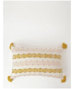 Vue Mortmar Dobby Breakfast Cushion Yellow/Pink