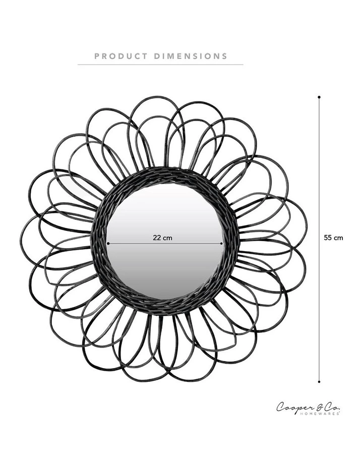 Cooper & Co 55cm Baja Black Willow Wall Mirror 6 Cooper & Co 55cm Baja Black Willow Wall Mirror - Image 6
