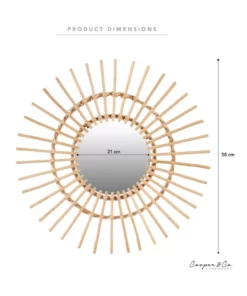 Cooper & Co 58cm Natural Willow Wall Mirror -Home Decor Shop 835344370 6 720x928