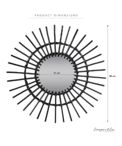 Cooper & Co 58cm Black Willow Wall Mirror -Home Decor Shop 835344460 6 720x928