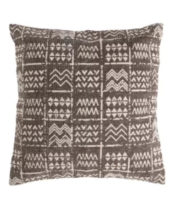 Collective Sol Mudcloth Tribal Cushion Cover - Latte