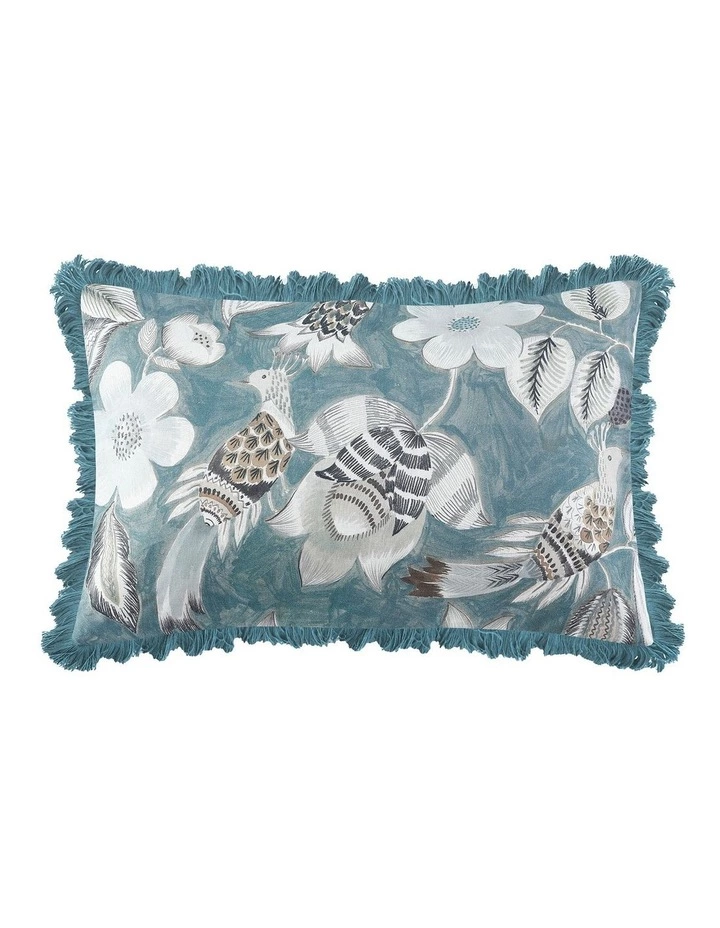 M.M Linen Lark Cushion Teal 1 M.M Linen Lark Cushion Teal