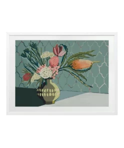 Urban Road Bring Me Flowers Print White Frame