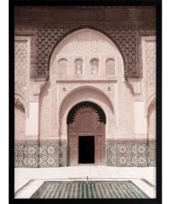 Urban Road Moroccan Pool Print Black Frame
