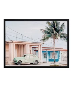 Urban Road Pastel La Palma Print Black Frame