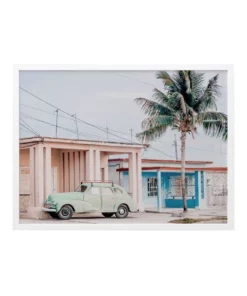 Urban Road Pastel La Palma Print White Frame