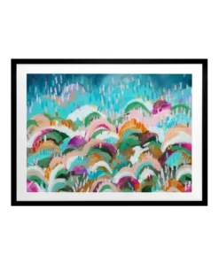 Urban Road Rainbow Hills Print Black Frame
