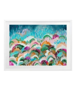 Urban Road Rainbow Hills Print White Frame