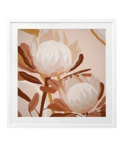 Urban Road Autumnal Australis Print White Frame