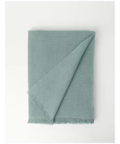 Australian House & Garden Norco Organic Cotton Waffle Throw Sea Mist