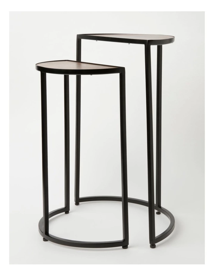 Vue Yasmin Side Table Set of 2 - Black 1 Vue Yasmin Side Table Set of 2 - Black