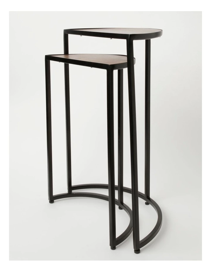 Vue Yasmin Side Table Set of 2 - Black 2 Vue Yasmin Side Table Set of 2 - Black - Image 2