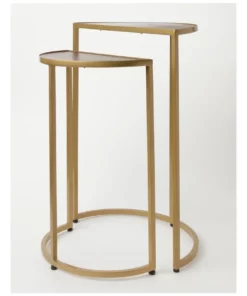 Vue Yasmin Side Table Set of 2 - Gold