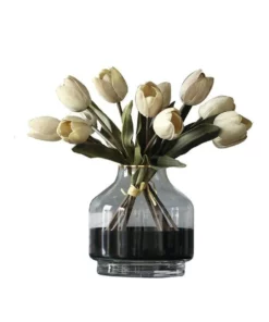 Vicky Yao Real Touch Artificial Tulip With Melamcholy Feature