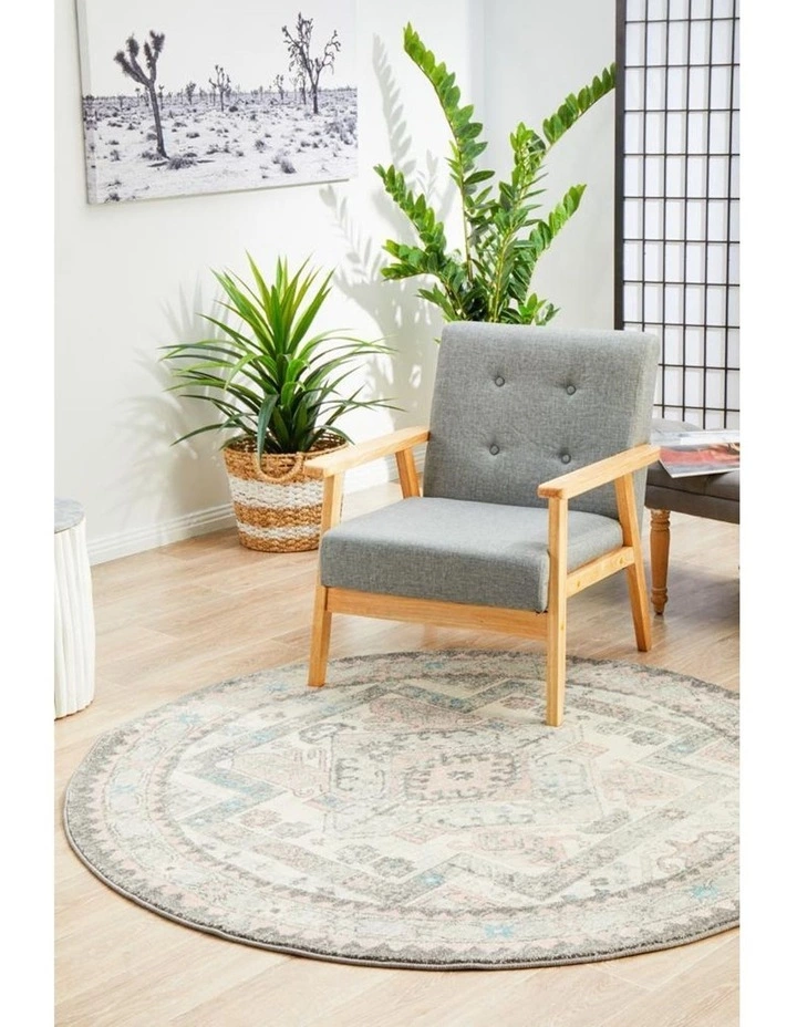 Rug Culture Avenue 704 Silver Round Rug 3 Rug Culture Avenue 704 Silver Round Rug - Image 3