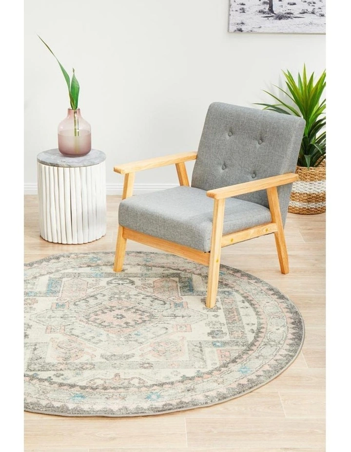 Rug Culture Avenue 704 Silver Round Rug 4 Rug Culture Avenue 704 Silver Round Rug - Image 4