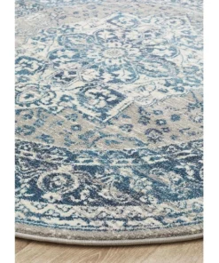 Rug Culture Babylon 207 Blue Round Rug -Home Decor Shop 838362520 3 720x928