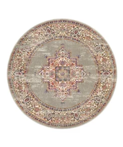 Rug Culture Babylon 211 Grey Round Rug