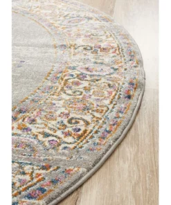 Rug Culture Babylon 211 Grey Round Rug -Home Decor Shop 838362610 4 720x928