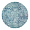 Rug Culture Evoke Muse Blue Transitional Round Rug