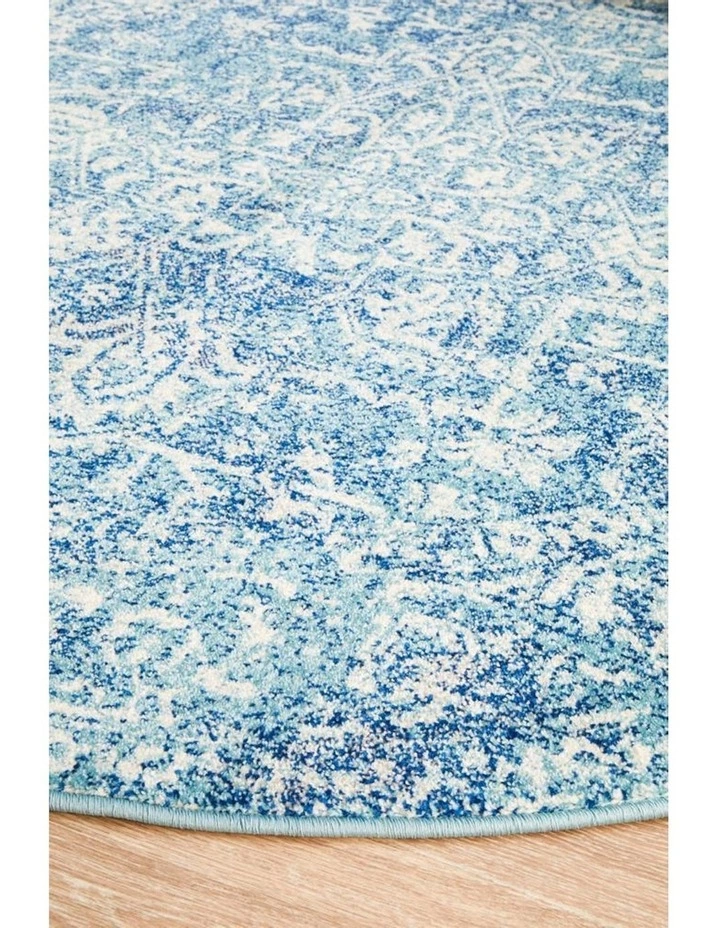 Rug Culture Evoke Muse Blue Transitional Round Rug 5 Rug Culture Evoke Muse Blue Transitional Round Rug - Image 5