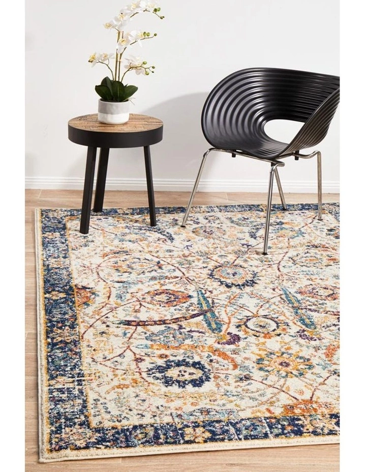 Rug Culture Evoke Peacock Ivory Transitional Rug 2 Rug Culture Evoke Peacock Ivory Transitional Rug - Image 2