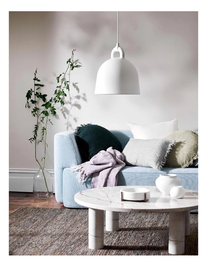 Aura Home Vintage Linen Fringe Cushion Dusk 3 Aura Home Vintage Linen Fringe Cushion Dusk - Image 3