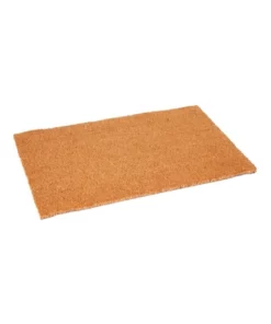 Fab Habitat Nubra Plain Natural PVC Backed Coir Door Mat 60x90 cm