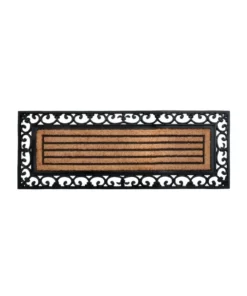 Fab Habitat 45x120cm Nautica Rubber Bordered Coir Doormat