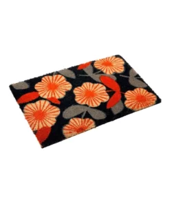 Fab Habitat Floral PVC Backed Coir Doormat 45x75 cm