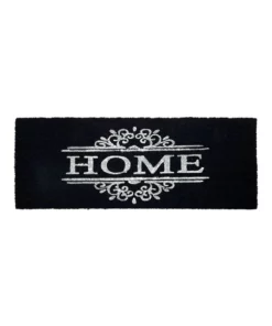 Fab Habitat Home Dark Grey PVC Backed Coir Doormat 75x120 cm