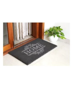 Fab Habitat Home Dark Grey PVC Backed Coir Doormat 75x120 cm -Home Decor Shop 840967210 4 720x928