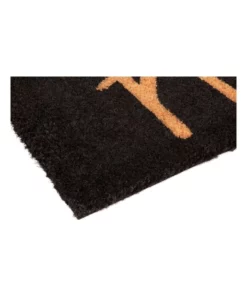 Fab Habitat Hello - Black PVC Backed Coir Doormat 45x75 cm -Home Decor Shop 840968020 4 720x928