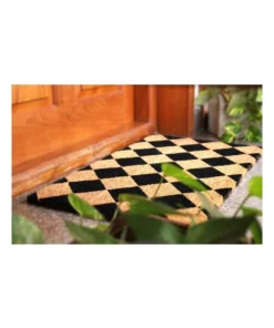 Fab Habitat Diamond PVC Backed Coir Doormat 45x120 cm -Home Decor Shop 840969010 3 720x928