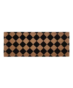Fab Habitat Diamond PVC Backed Coir Doormat 45x75 cm