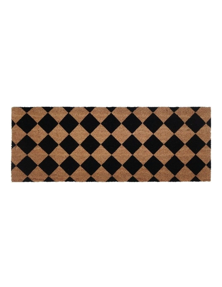 Fab Habitat Diamond PVC Backed Coir Doormat 45x75 cm 1 Fab Habitat Diamond PVC Backed Coir Doormat 45x75 cm