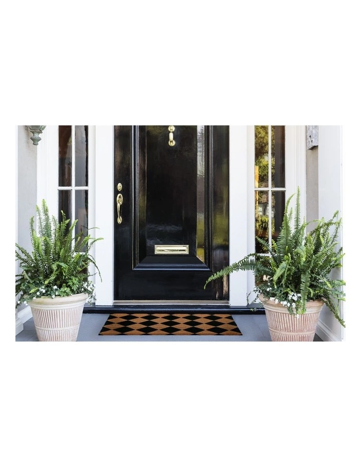 Fab Habitat Diamond PVC Backed Coir Doormat 45x75 cm 2 Fab Habitat Diamond PVC Backed Coir Doormat 45x75 cm - Image 2