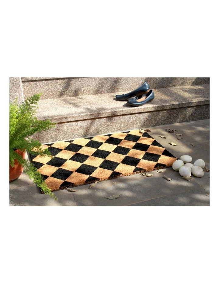 Fab Habitat Diamond PVC Backed Coir Doormat 45x75 cm 4 Fab Habitat Diamond PVC Backed Coir Doormat 45x75 cm - Image 4