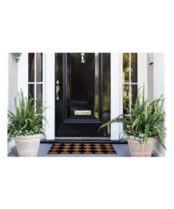 Fab Habitat Diamond PVC Backed Coir Doormat 60x90 cm