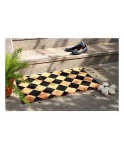 Fab Habitat Diamond PVC Backed Coir Doormat 60x90 cm -Home Decor Shop 840969550 4 720x928