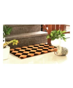 Fab Habitat Diamond PVC Backed Coir Doormat 60x90 cm -Home Decor Shop 840969550 5 720x928